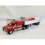 A REMOTE CONTROL KING HAULIER AMERICAN STYLE LORRY COMPLETE WITH INTERCONTINENTAL EXPRESS ALUMINIUM