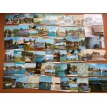 MIXED POSTCARDS, ALL NORFOLK BROADS, MAINLY c1950s-60s. (53).