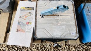 ERBAUER ELECTRIC TILE CUTTER ALONG WITH MORTER GUNS - SOLD AS SEEN.