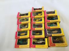 16 X BOXED MATCHBOX COLLECTORS DIE-CAST MODEL VINTAGE VEHICLES (Y-1 TO Y-16 INCLUSIVE).