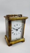ANTIQUE FRENCH 8 DAY CARRIAGE CLOCK.