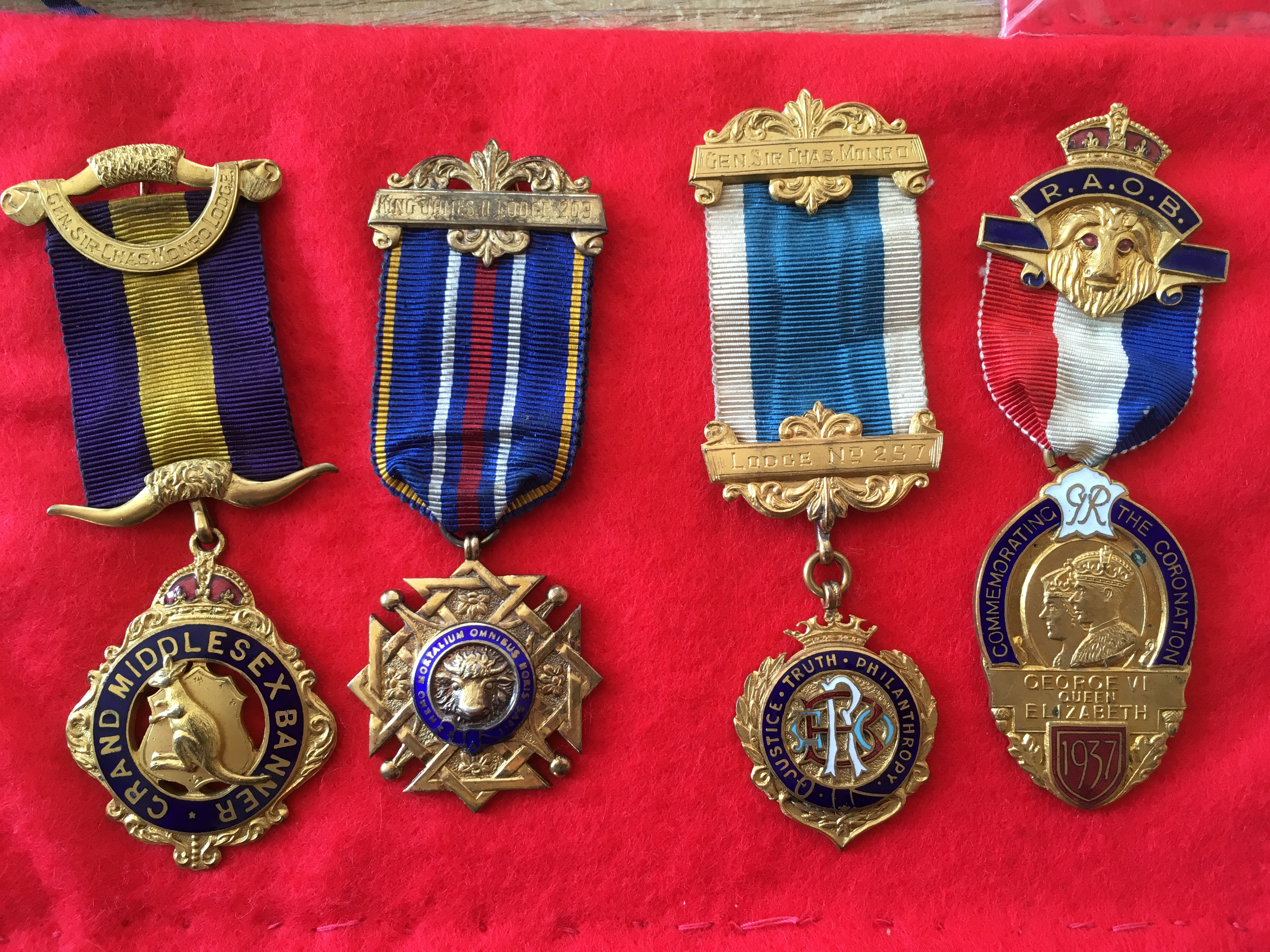 SMALL COLLECTION MASONIC AND R.A.O.B. MEDALS TO INCLUDE R.A.O.B. GROUP OF FOUR NAMED TO BRO. G. - Image 4 of 5