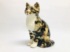 A WINSTANLEY ART POTTERY CAT STUDY NO.6 BEARING SIGNATURE. H 30CM.