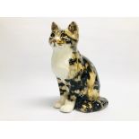 A WINSTANLEY ART POTTERY CAT STUDY NO.6 BEARING SIGNATURE. H 30CM.