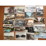 MIXED POSTCARDS, ALL SUFFOLK, LOWESTOFT, FELIXSTOWE ETC. (62).