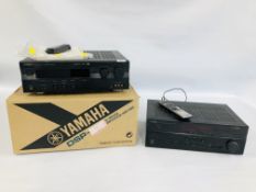 TWO PIECES OF YAMAHA AUDIO EQUIPMENT TO INCLUDE YAMAHA NATURAL SOUND DSP-A5 AND YAMAHA NATURAL