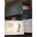 BOX OF EPHEMERA, LINEN MAPS, ALBUM OF STAMPS AND CIGARETTE CARDS ETC.