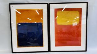 2 X MARK ROTHKO ABSTRACT PRINTS (EACH 64 X 24CM).