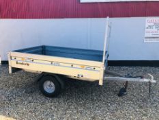 BRENDERUP GALVANISED SINGLE AXLE CAR TRAILER (UNBRAKED) APPROX 6FT,