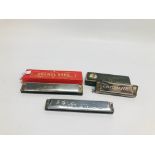 A GROUP OF 3 VINTAGE HARMONICAS TO INCLUDE KOCH,