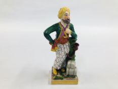 A PORCELAIN FIGURE OF A TURK PASTILLE BURNER PROBABLY FRENCH A/F SMALL CHIP TO BACK