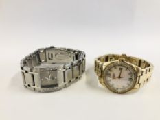 TWO DESIGNER BRANDED WRIST WATCHES TO INCLUDE ROTARY & LORUS.