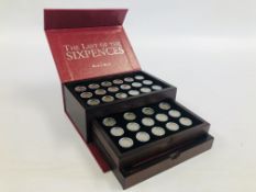A DANBURY MINT SET COMPLETE COLLECTION OF 32 SIXPENCES, EVERY SIXPENCE ISSUED BETWEEN 1936 AND 1967,