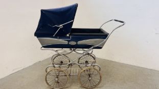 VINTAGE SILVER CROSS PRAM.