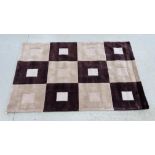 A MODERN DESIGNER CUBA CHOCOLATE RUG, 150CM X 240CM.