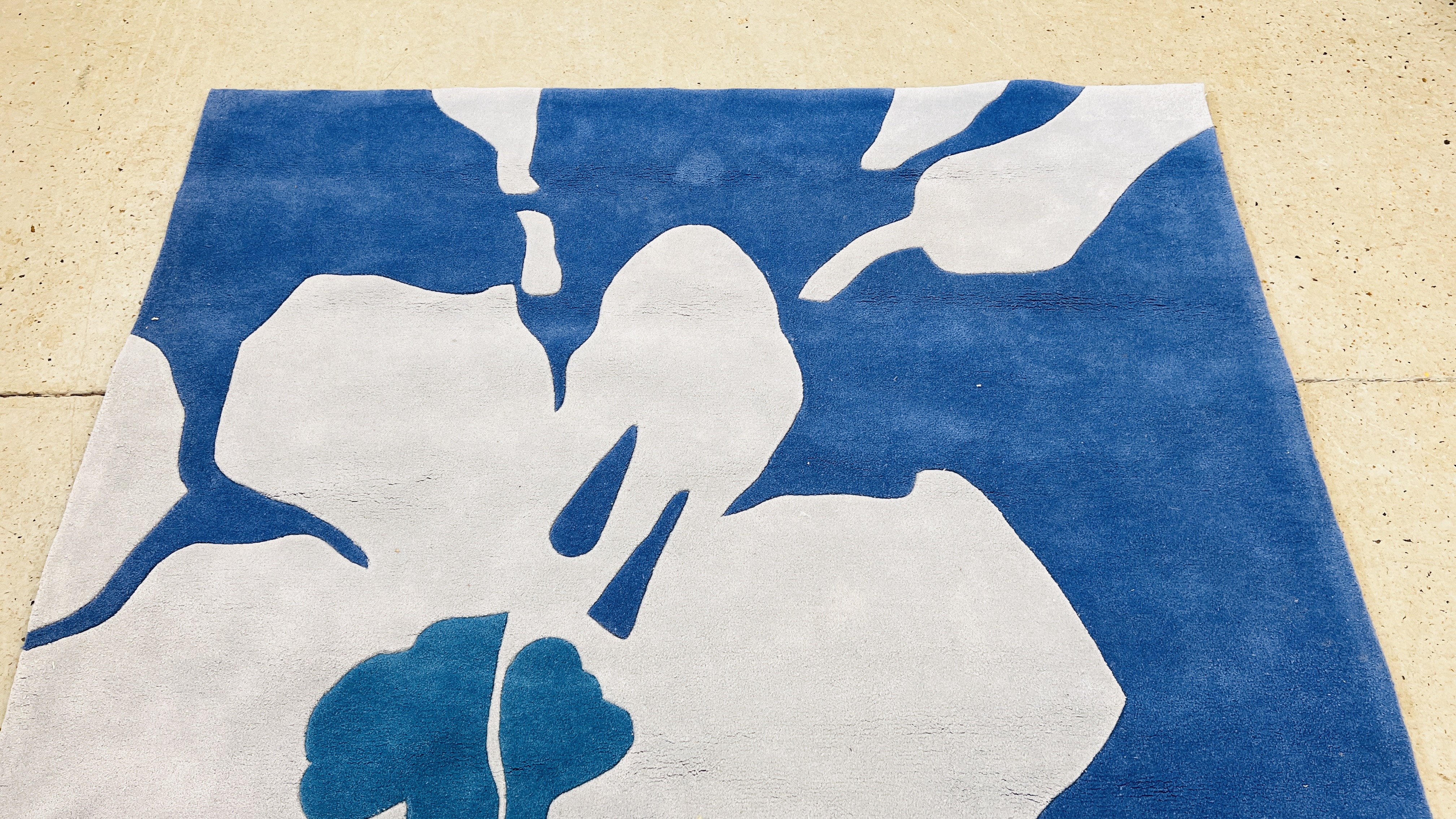 TWO MODERN DESIGNER RUGS TO INCLUDE HARLEQUIN AZURE ORCHID, 180CM X 180CM. - Image 6 of 8