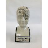 A PORCELAIN PHRENOLOGY HEAD BY L.N. FOSTER H 39CM.