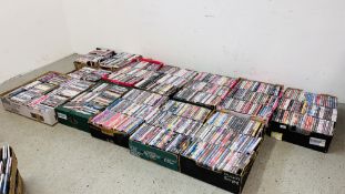 14 BOXES CONTAINING A LARGE QUANTITY OF AS CLEARED MIXED DVD'S.