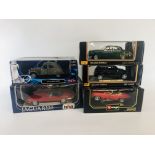 2 TRAYS CONTAINING 5 1:18 SCALE CARS.