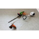 STIHL FS 40 PETROL DRIVEN STRIMMER AND FLORABEST ELECTRIC HEDGE TRIMMER - SOLD AS SEEN.