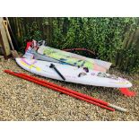 SLALOM 280 WIND BOARD AND ACCESSORIES.