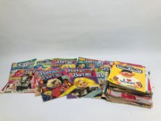 A GROUP OF VINTAGE MAGAZINES TO INCLUDE MAINLY SINDY AND BARBIE EXAMPLES.