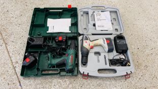 BOSCH PSB 12-VE2 CORDLESS POWER DRILL IN CARRY CASE WITH TWO BATTERIES,