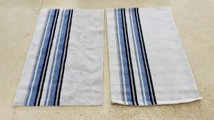 TWO MODERN DESIGNER APOLLO SKY RUGS, 108CM X 167CM.