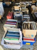 APPROX 30 BOXES CONTAINING LARGE QUANTITY OF MIXED RECORDS VARIOUS GENRES INCLUDING BOX SETS.