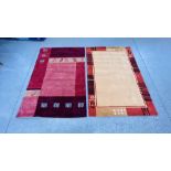 A MODERN DESIGNER ARENA TERRACOTTA RUG 160CM X 230CM ALONG WITH A MODERN DESIGNER COLOGNE RUG 160CM