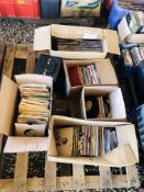 SIX BOXES OF MIXED RECORDS.