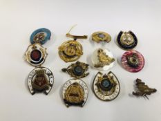A COLLECTION OF 12 MILITARY SWEETHEART BROOCHES.