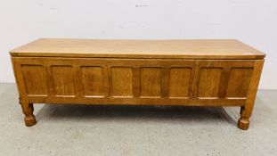 ROBERT "MOUSEMAN" THOMPSON (KILBURN); AN ENGLISH OAK BLANKET CHEST,