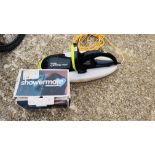 A GARDEN GROOM PRO ELECTRIC HEDGE TRIMMER ALONG WITH A SHOWER MATE SHOWER PUMP - SOLD AS SEEN.
