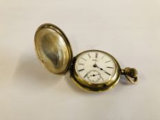 AN ANTIQUE POCKET WATCH MARKED "ALBORN" (REQUIRES ATTENTION).