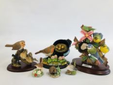 A GROUP OF SIX BIRD RELATED BORDER FINE ARTS CABINET COLLECTORS FIGURES TO INCLUDE B1104 "GARDEN