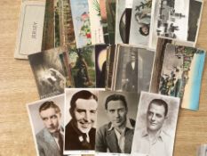 PACKET OF MIXED POSTCARDS WITH A FEW FILM STARS, SONG CARDS, ALSO D.C.