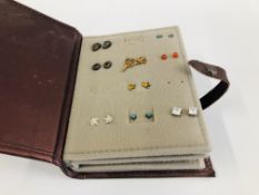 "LITTLE BOOK OF EARRINGS" CONTAINING APPROX 27 PAIRS OF STUD EARRINGS TO INCLUDE MARCASITE,