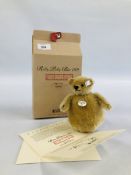 A LIMITED EDITION STEIFF "ROLLY POLLY BEAR" 1909 REPLICA EAR NUMBER 02304 COMPLETE WITH BOX AND