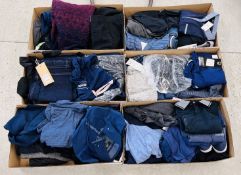 6 BOXES CONTAINING AN EXTENSIVE QUANTITY OF GENT'S CLOTHING,