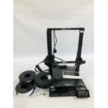CREALITY CR-10 SMART 3D PRINTER WITH INSTRUCTIONS AND TWO FULL ROLLS PLA FILAMENT AND 2 PART ROLLS