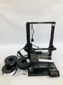 CREALITY CR-10 SMART 3D PRINTER WITH INSTRUCTIONS AND TWO FULL ROLLS PLA FILAMENT AND 2 PART ROLLS