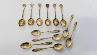 A SET OF 6 SILVER COFFEE SPOONS J.