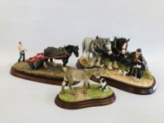 A GROUP OF THREE BORDER FINE ARTS CABINET COLLECTORS PIECES TO INCLUDE THE JAMES HERRIOT STUDIO