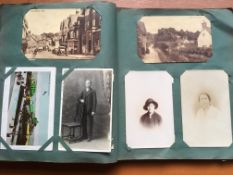 ALBUM OF MIXED POSTCARDS INCLUDING RP PORTRAITS, HYDE RP (3) WEST RUNTON RP (2), GLAMOUR, GREETINGS,