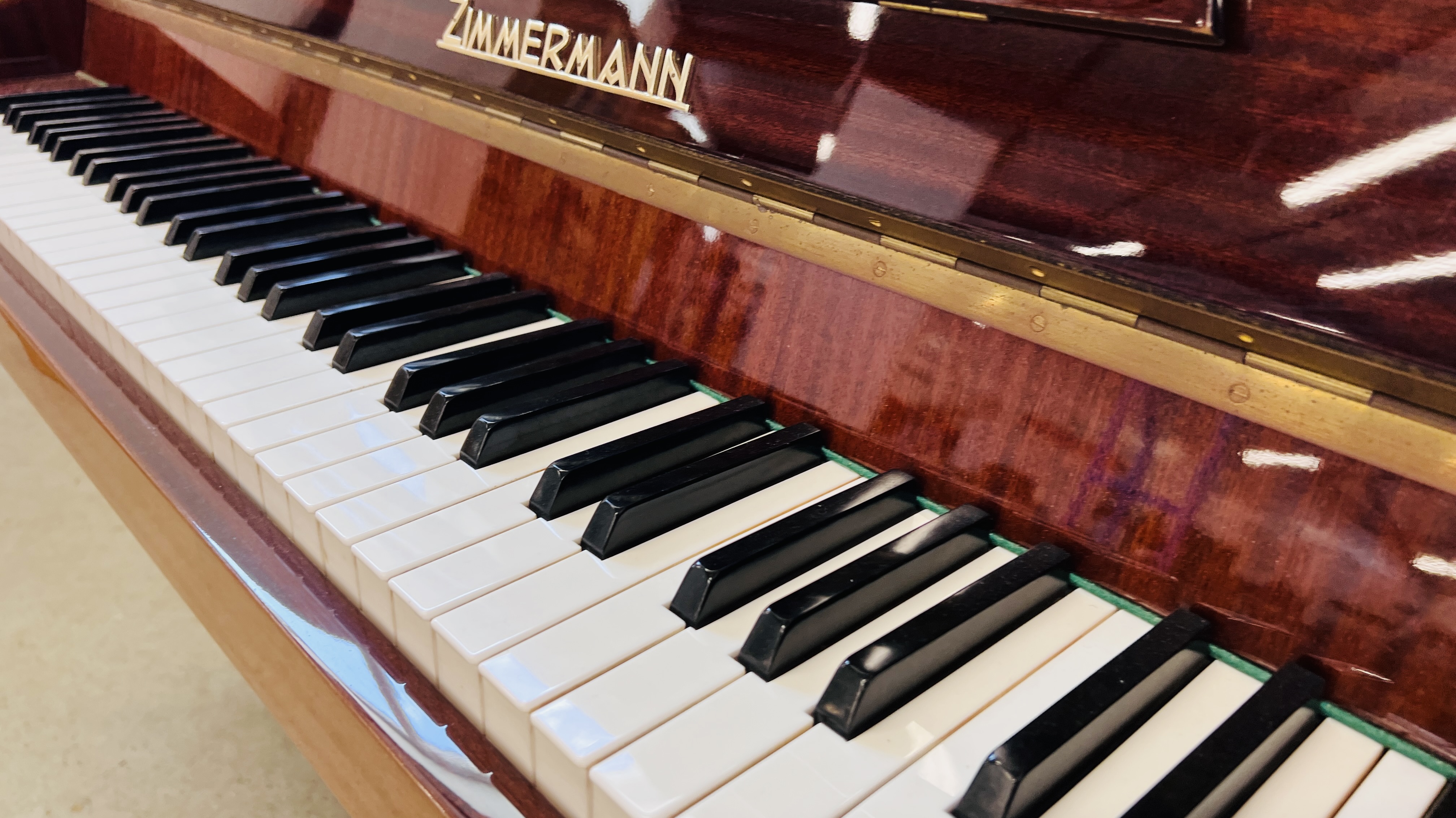 A ZIMMERMAN UPRIGHT PIANO AND STOOL W 142CM X D 53CM X H 108CM - Image 8 of 20