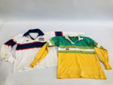 2 VINTAGE SAILING JERSEY'S TO INCLUDE AMERICAS UP CHALLENGE 1987 AND AUSTRALIA II 12 KAS 1983.