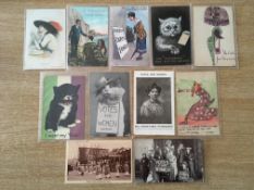 PACKET OF POSTCARDS, ALL SUFFRAGETTE INTEREST, ONE BEING UNIDENTIFIED RP GROUP (11).