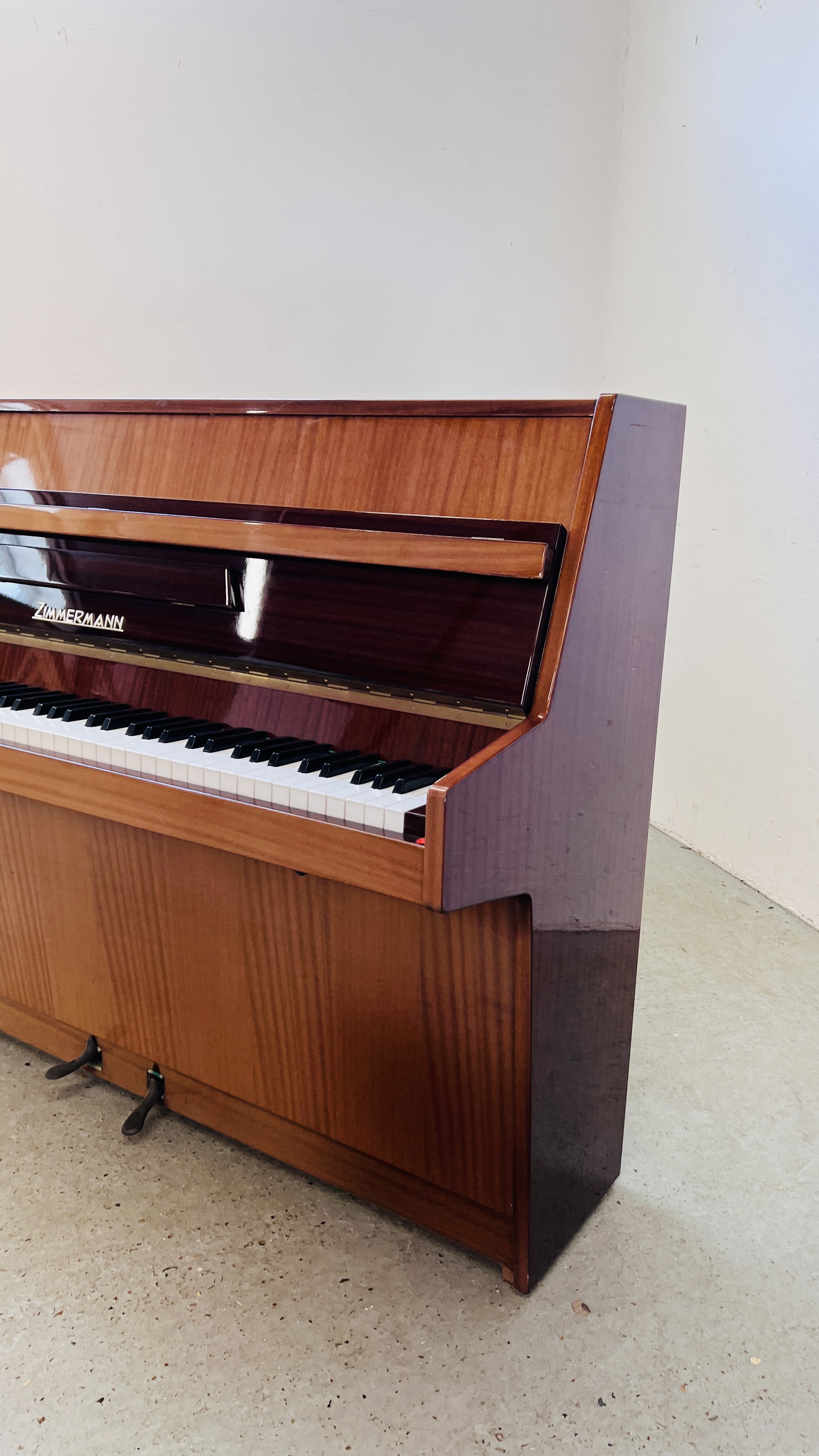 A ZIMMERMAN UPRIGHT PIANO AND STOOL W 142CM X D 53CM X H 108CM - Image 3 of 20