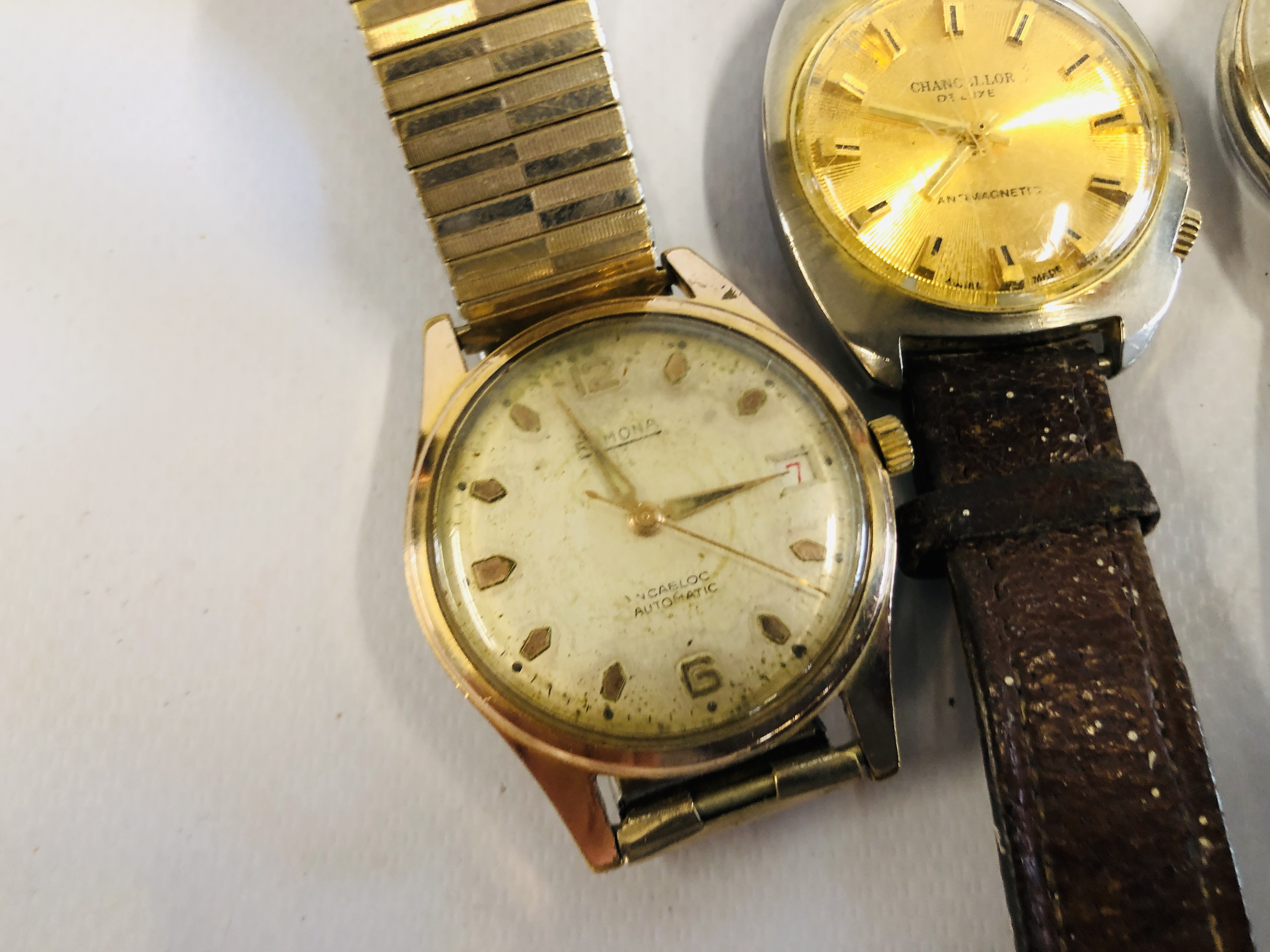 A GROUP OF 5 VINTAGE WRIST WATCHES TO INCLUDE 1950'S AND 60'S EXCALIBUR AND ROMONA, MISALLA, - Image 5 of 9